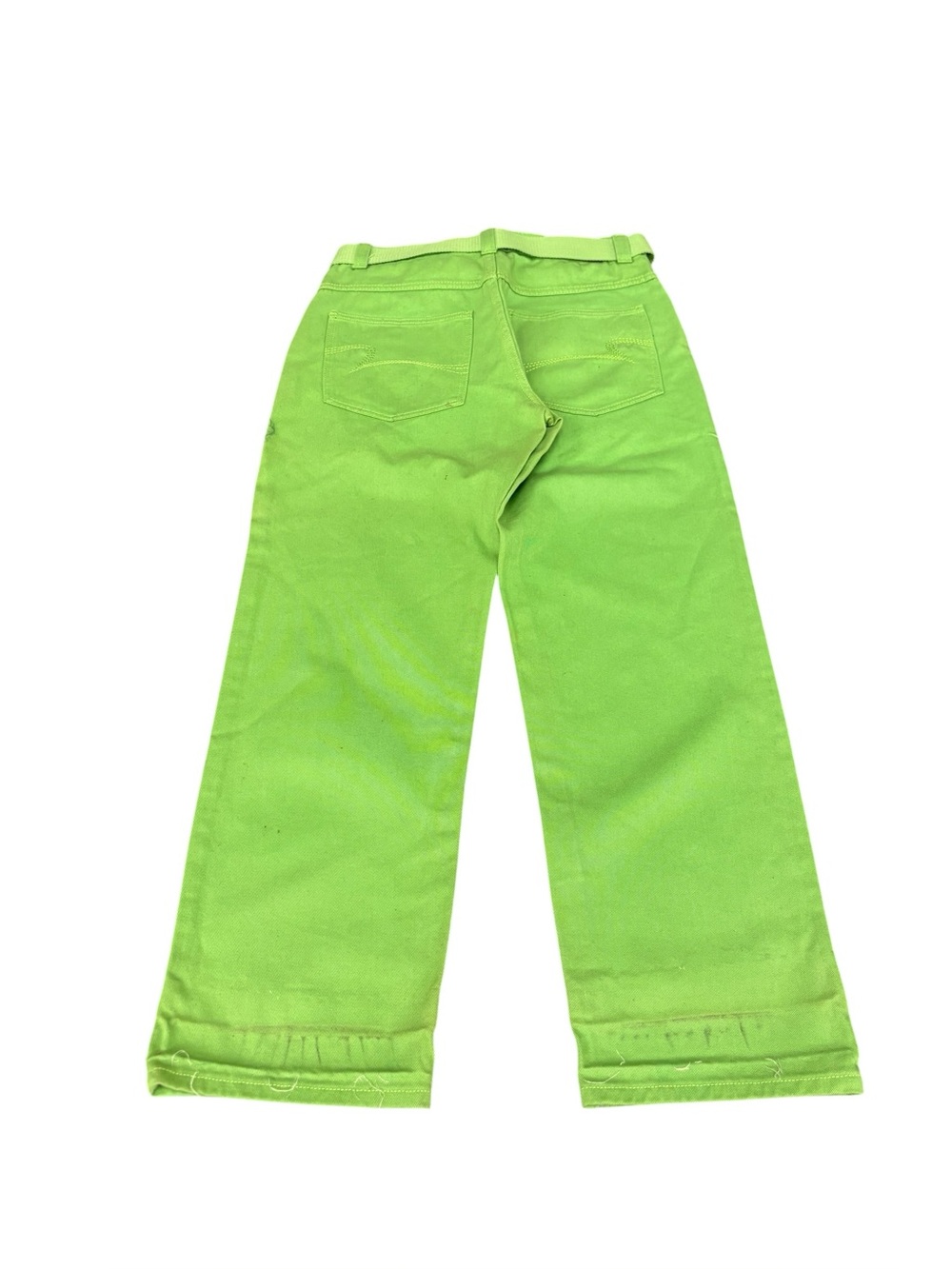VTG Y2K Red BBQ baggy pants skater hip hop cyberpunk green Sz 34